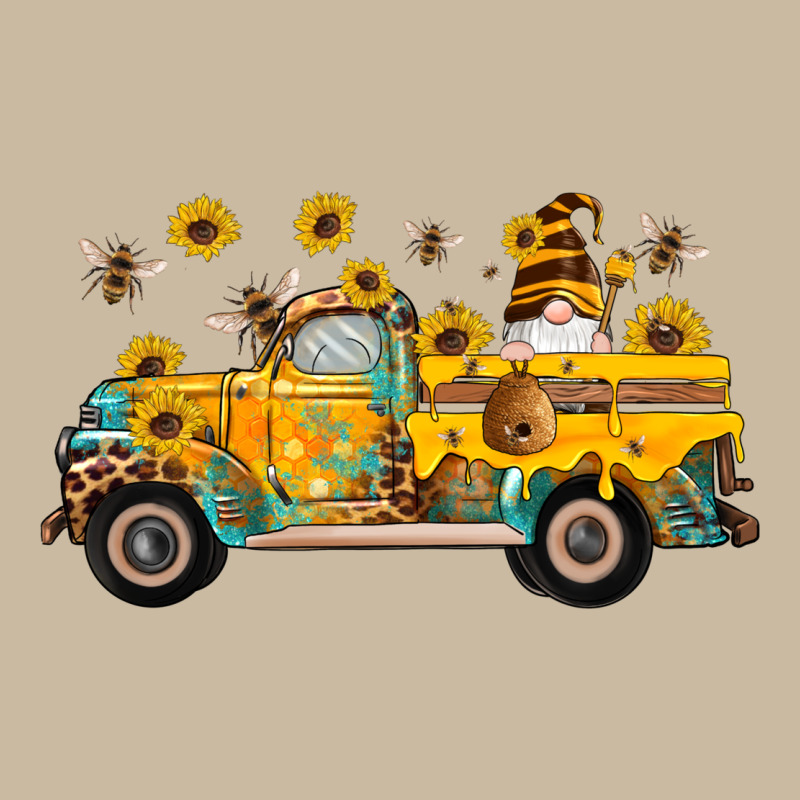 Western Bee Gnomes Truck Sunflowers Honeycomb Beehive Honey Turquoise Long Sleeve Tee by Artiststas | Teevron