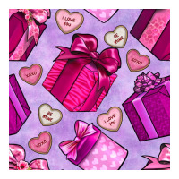 valentines day gift box and cookie seamless pattern | Teevron