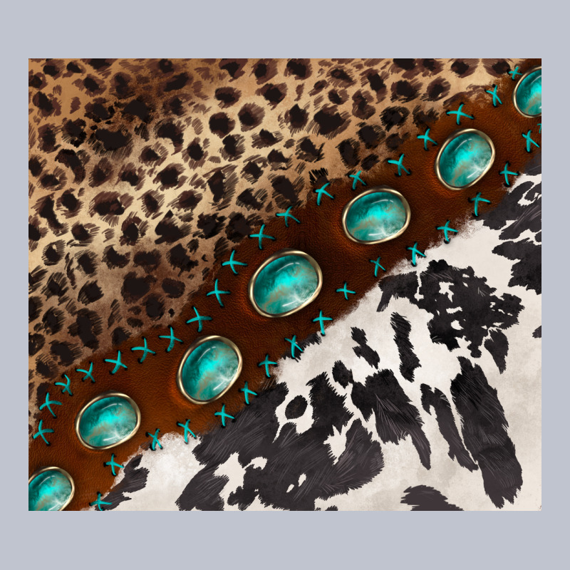 Leopard And Cowhide Gemstone Leather Premium Hoodie by BarkalooDesign | Teevron