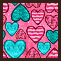 Valentines Day Hearts Seamless Pattern Heavy Core Tee | Teevron