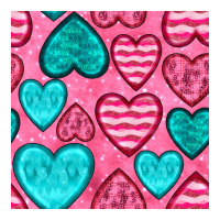 valentines day hearts seamless pattern | Teevron