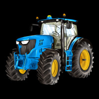 Western Farm Tractor Blue Long Sleeve Tee | Teevron