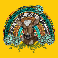 Turquoise Gemstones Brown Baby Cow  Rainbow Premium Hoodie | Teevron