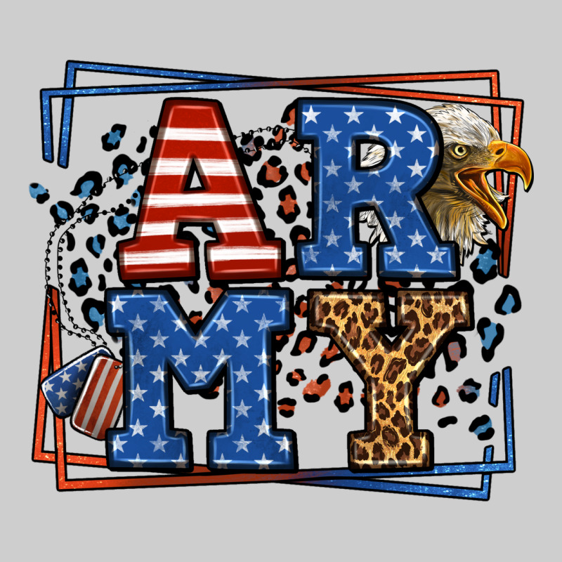 Army Veteran Leopard Frame 4th Of July Premium Tee by LillyAllenDesigns | Teevron