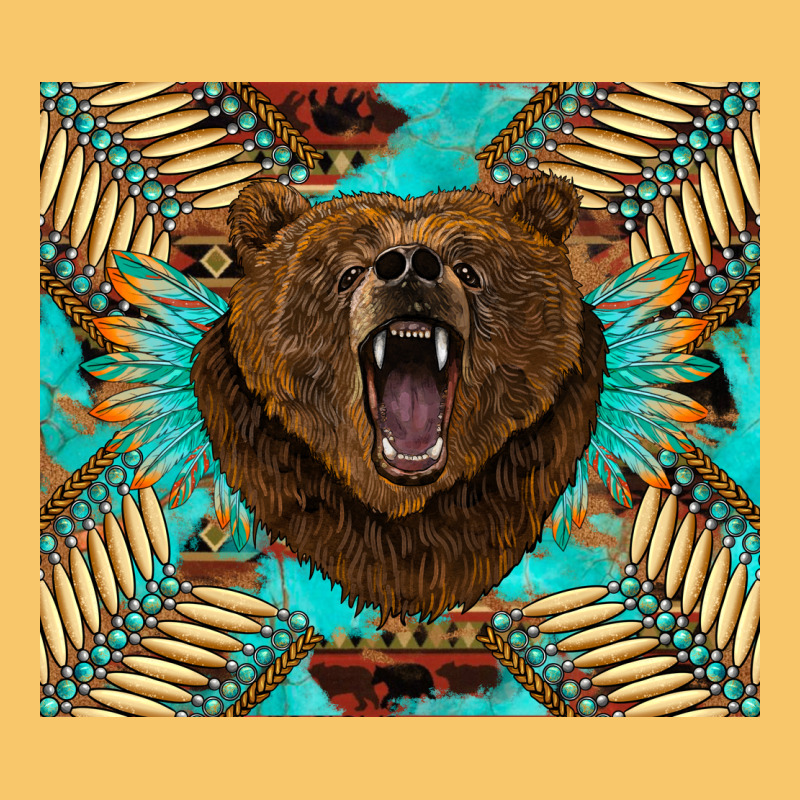 Bear Native American  Tumbler Vintage Hoodie by BarkalooDesign | Teevron