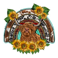 scottish calf sunflowers rainbow | Teevron