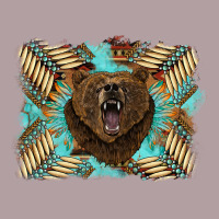Bear Native American Background Vintage Hoodie | Teevron