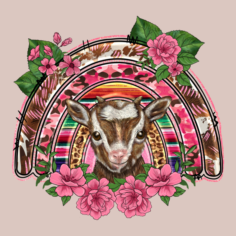 Pink Floral Baby Goat Rainbow Premium Hoodie by BarkalooDesign | Teevron