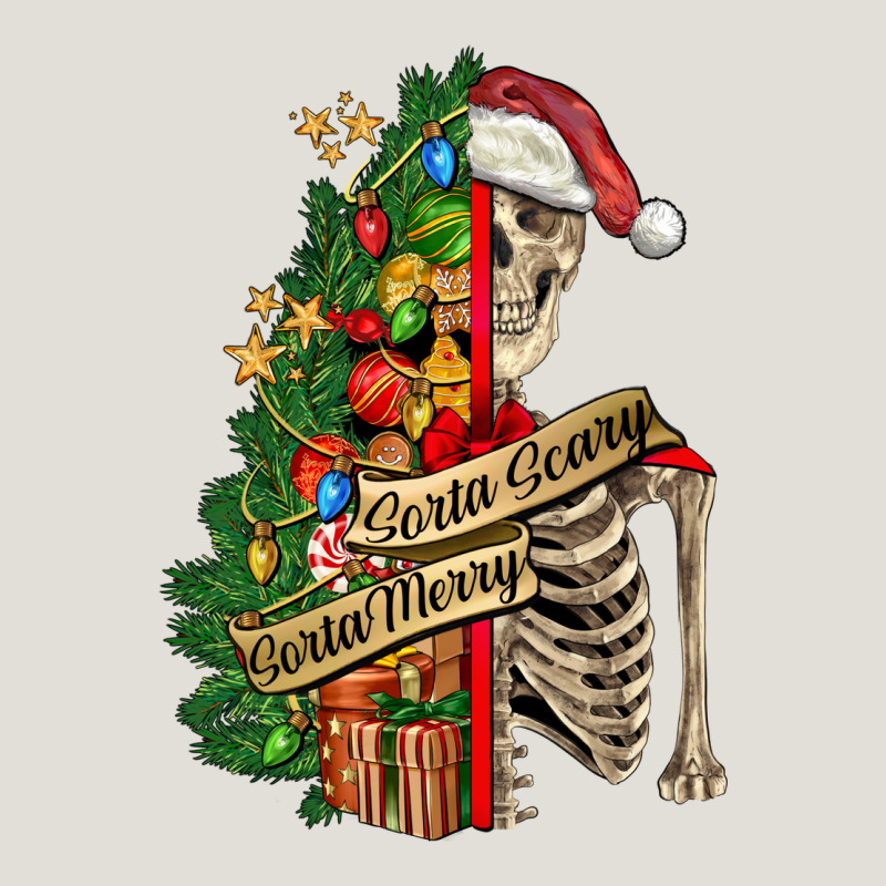 Sorta Merry Sorta Scary Skeleton Heavy Core Tee by FaDigitalArtStudio | Teevron
