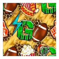american football go with thunder and leopard  seamless pattern | Teevron