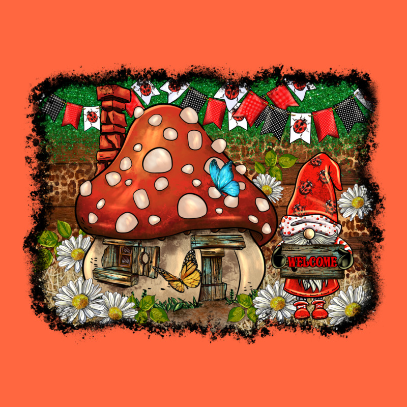 Welcome Ladybug Gnome Background Premium Hoodie by BarkalooDesign | Teevron