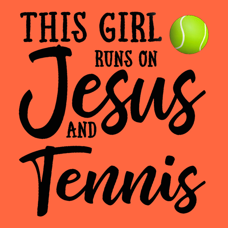 This Girl Runs On Jesus And Tennis Premium Hoodie by DesigneFamous | Teevron