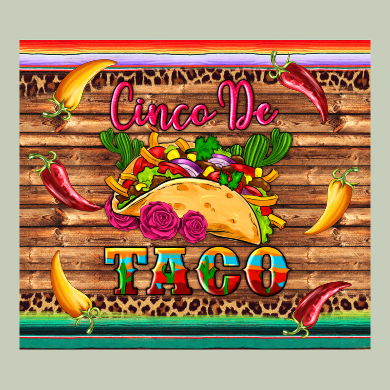 Cinco De Taco Paper Serape Leopard Wooden Long Sleeve Tee by Artiststas | Teevron