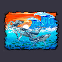 Humpback Whale And Wave Background Vintage Hoodie | Teevron