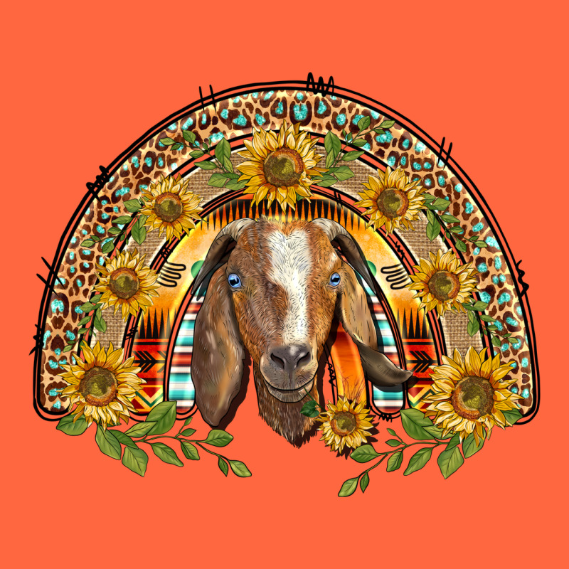 Western Leopard Sunflower Goat Rainbow Premium Hoodie by BarkalooDesign | Teevron