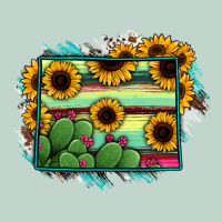 Wyoming Map Sunflower Cactus Serape Zipper Hoodie | Teevron