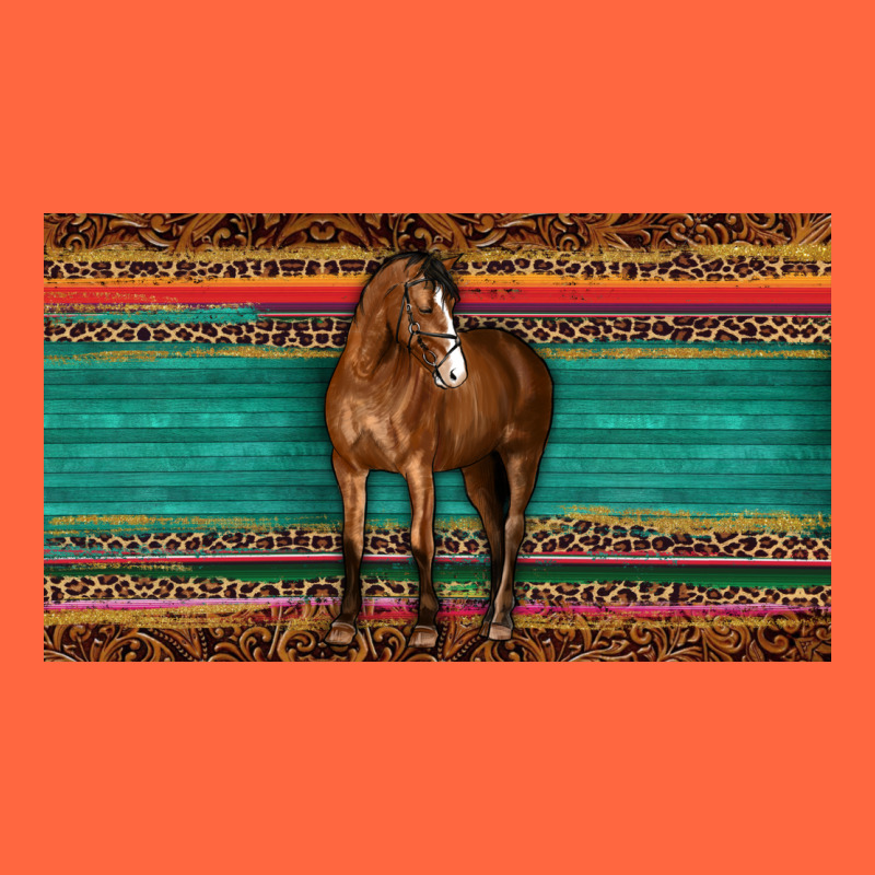 Western Horse Serape Tooled Leather Leopard  Sippy Cup Premium Hoodie by BarkalooDesign | Teevron
