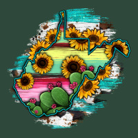 West Virginia Map Sunflower Cactus Serape Zipper Hoodie | Teevron