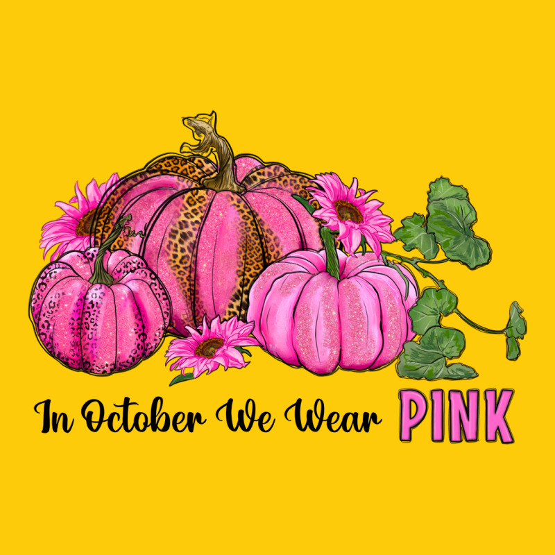 In October We Wear Pink Pumpkin And Sunflowers Premium Hoodie by RanaPortraitStore | Teevron