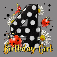 Ladybug Birthday Girl Age 4 Vintage Tee | Teevron