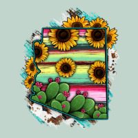 Arizona Map Sunflower Cactus Serape Zipper Hoodie | Teevron