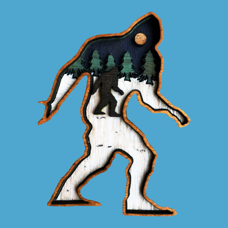 Bigfoot Wood Layered Christmas Premium Hoodie by DesigneFamous | Teevron