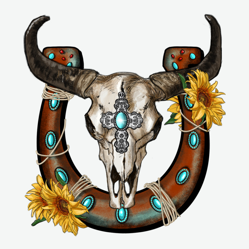 Bull Skull With Horseshoe Urban Heavy Tee by RanaPortraitStore | Teevron
