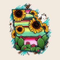 Georgia Map Sunflower Cactus Serape Zipper Hoodie | Teevron