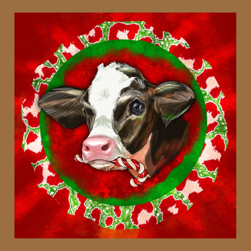Christmas Holstein Calf Face Vintage Tee by LillyAllenDesigns | Teevron