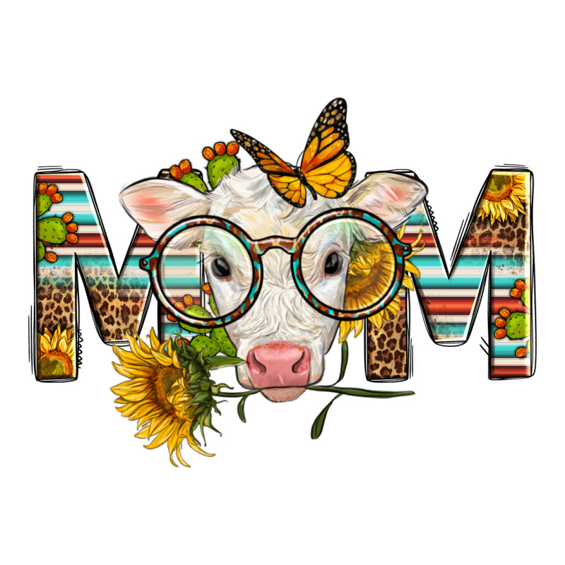 Western Baby Calf Mom With Sunflower Ladies Tee by LillyAllenDesigns | Teevron
