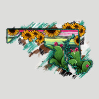 Maryland Map Sunflower Cactus Serape Zipper Hoodie | Teevron