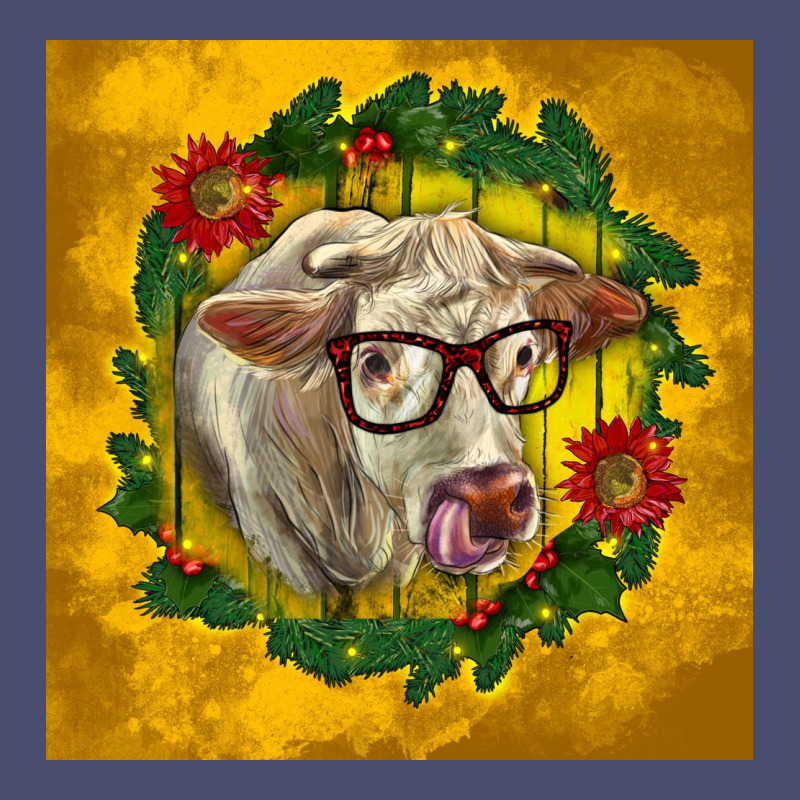 Christmas Charolais Cow Face Vintage Tee by LillyAllenDesigns | Teevron