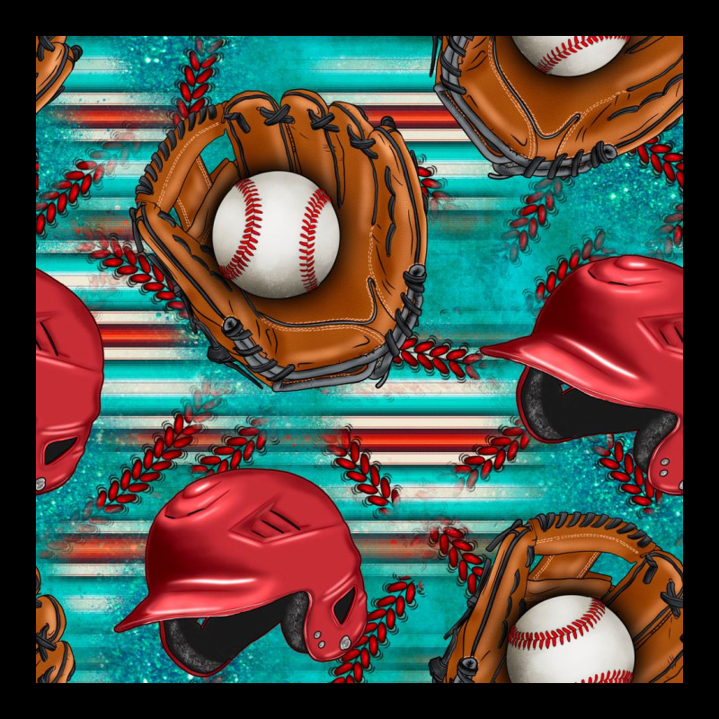 Baseball Helmet And Glove With Serape Seamless Pattern Heavy Core Tee by BundleAndBundleShop | Teevron