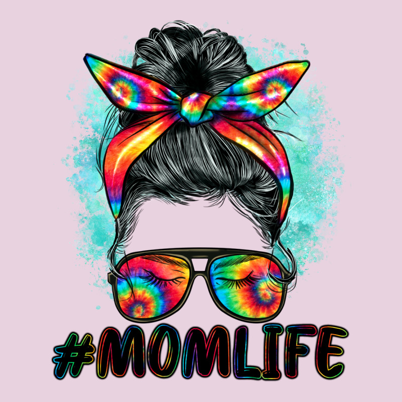 Tie Dye Momlife Messy Bun Classic Tee by BarkalooDesign | Teevron