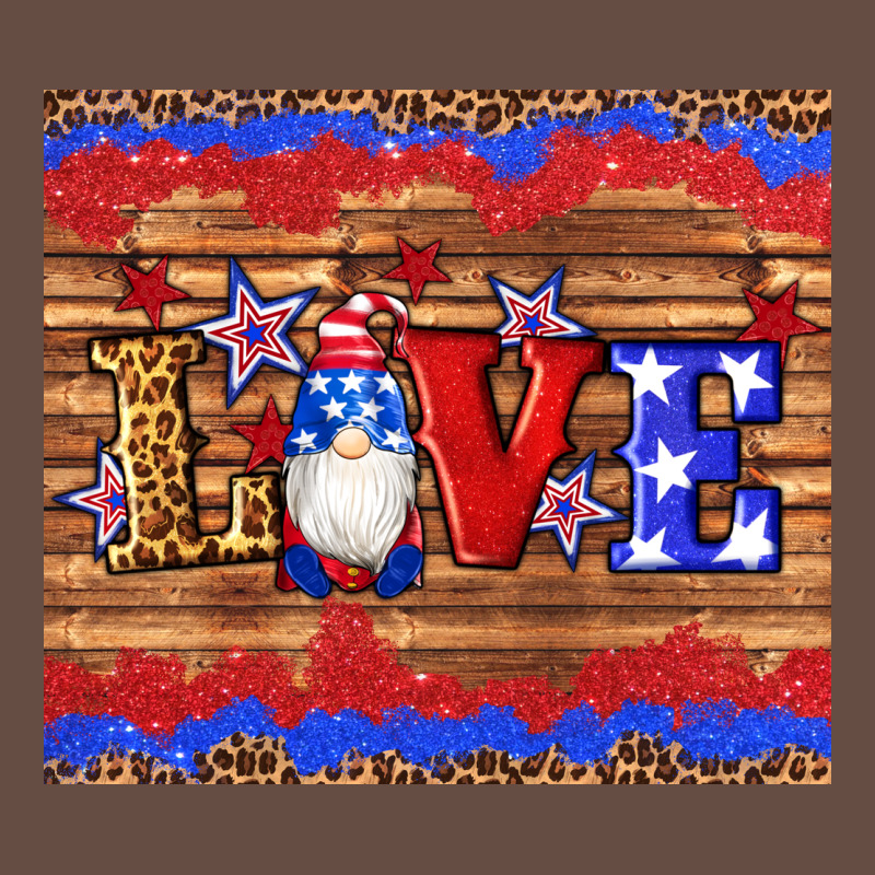 American Flag Gnomes Love Star Leopard Glitter Long Sleeve Tee by Artiststas | Teevron