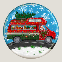 Santa Claus With Retro Van  Christmas Ornament Heavy Core Tee | Teevron