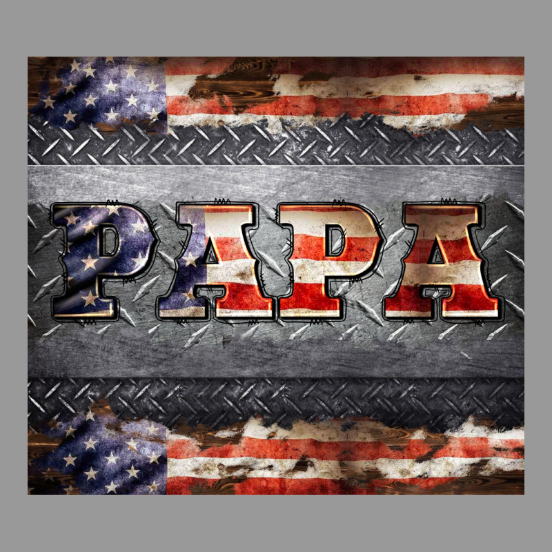 Papa Metal And American Flag Tumbler Vintage Hoodie by BarkalooDesign | Teevron