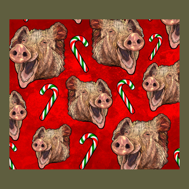 Yorkshire Pig And Candy Cane Vintage Tee by LillyAllenDesigns | Teevron