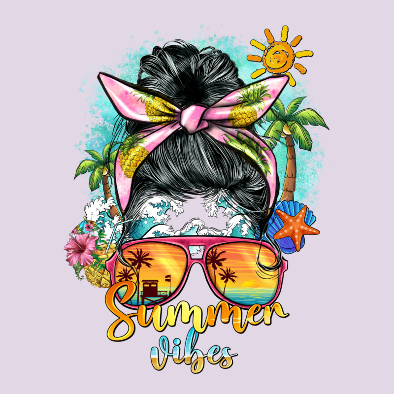 Summer Vibes Messy Bun Classic Tee by BarkalooDesign | Teevron
