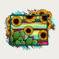 Wyoming Map Sunflower Cactus Serape Zipper Hoodie | Teevron
