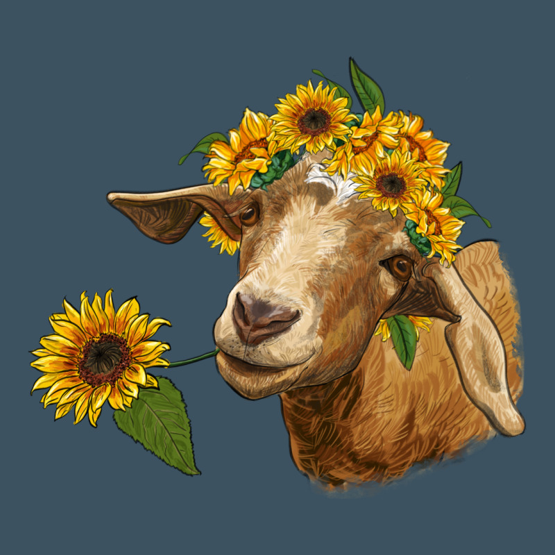 Goat With Sunflower Urban Heavy Tee by RanaPortraitStore | Teevron