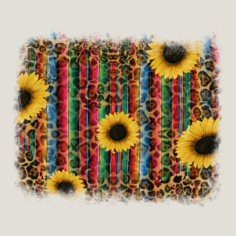 Sunflowers Serape Leopard Heavy Core Tee by RanaPortraitStore | Teevron
