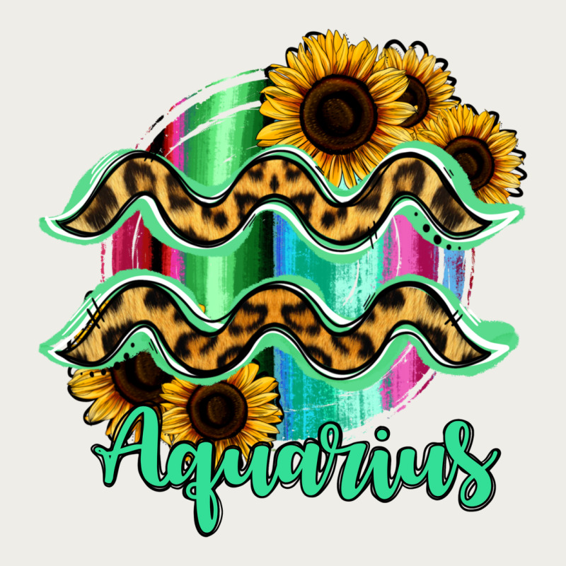 Aquarius Zodiac Sign Sunflower Leopard Serape Zipper Hoodie by RanaPortraitStore | Teevron