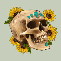 Skull Flowers And Gemstone Long Sleeve Tee | Teevron