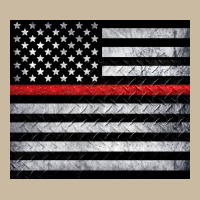 Thin Red Line American Flag Metal Floor Long Sleeve Tee | Teevron