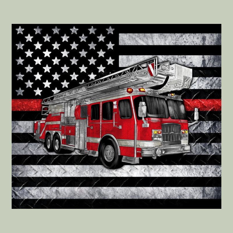 Thin Red Line American Flag Fire Truck Long Sleeve Tee by Artiststas | Teevron
