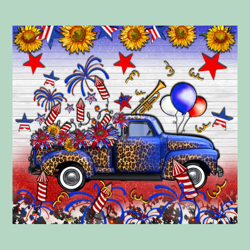 Fourth Of July Truck American Flag Classic Tee by FaDigitalArtStudio | Teevron