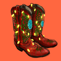 Cowboy Boots Christmas Premium Hoodie | Teevron