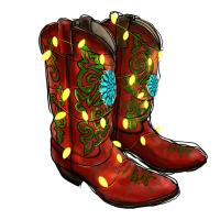 cowboy boots christmas | Teevron