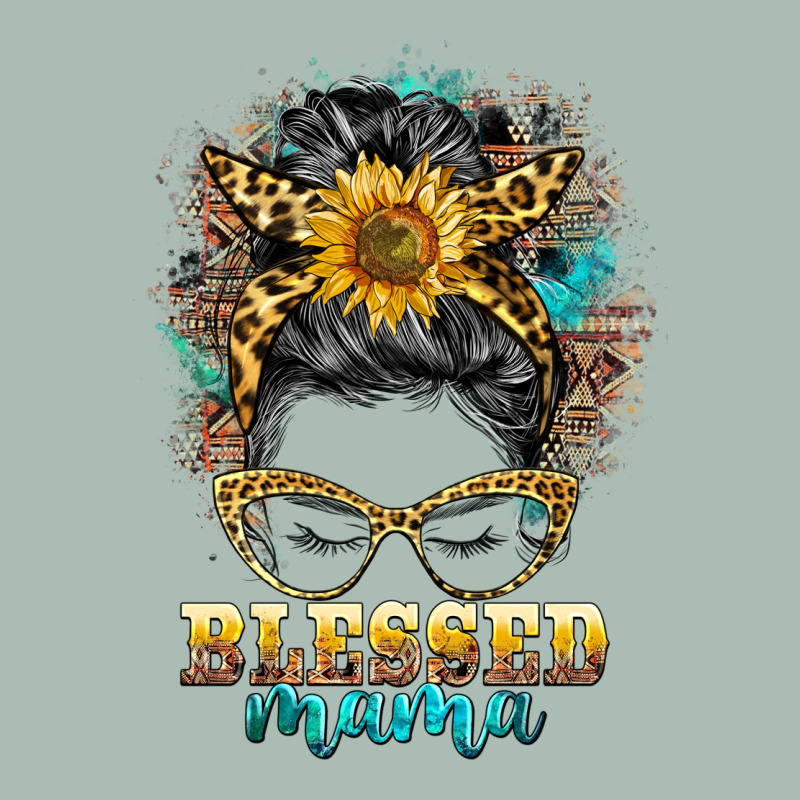 Blessed Mama Messy Bun Classic Tee by BarkalooDesign | Teevron